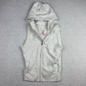 Aritzia TALULA Ladies Sleeveless Hoodie White Size Small Read**